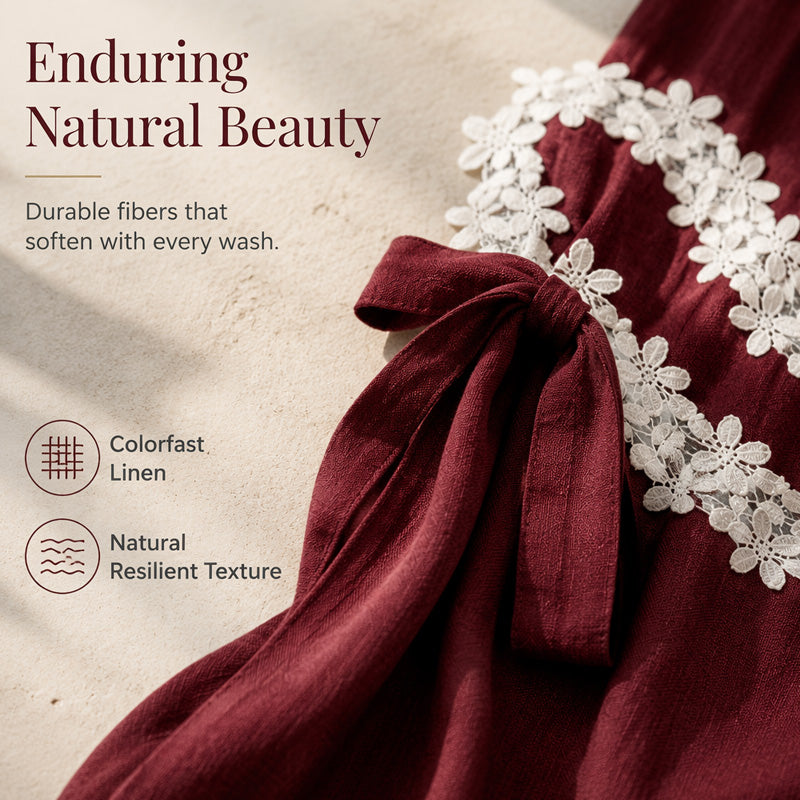 Bellami™ | Zomerfavoriet Elegante kanten jurk met strikdetail op de schouder
