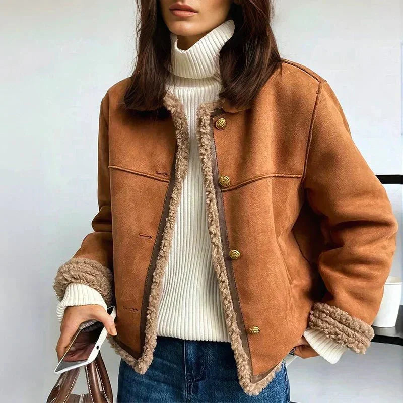 Terhild – Jas met Shearling-Beslag