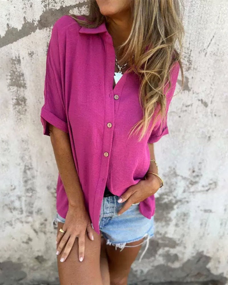 Velora™ | Casual Button-Up Shirt
