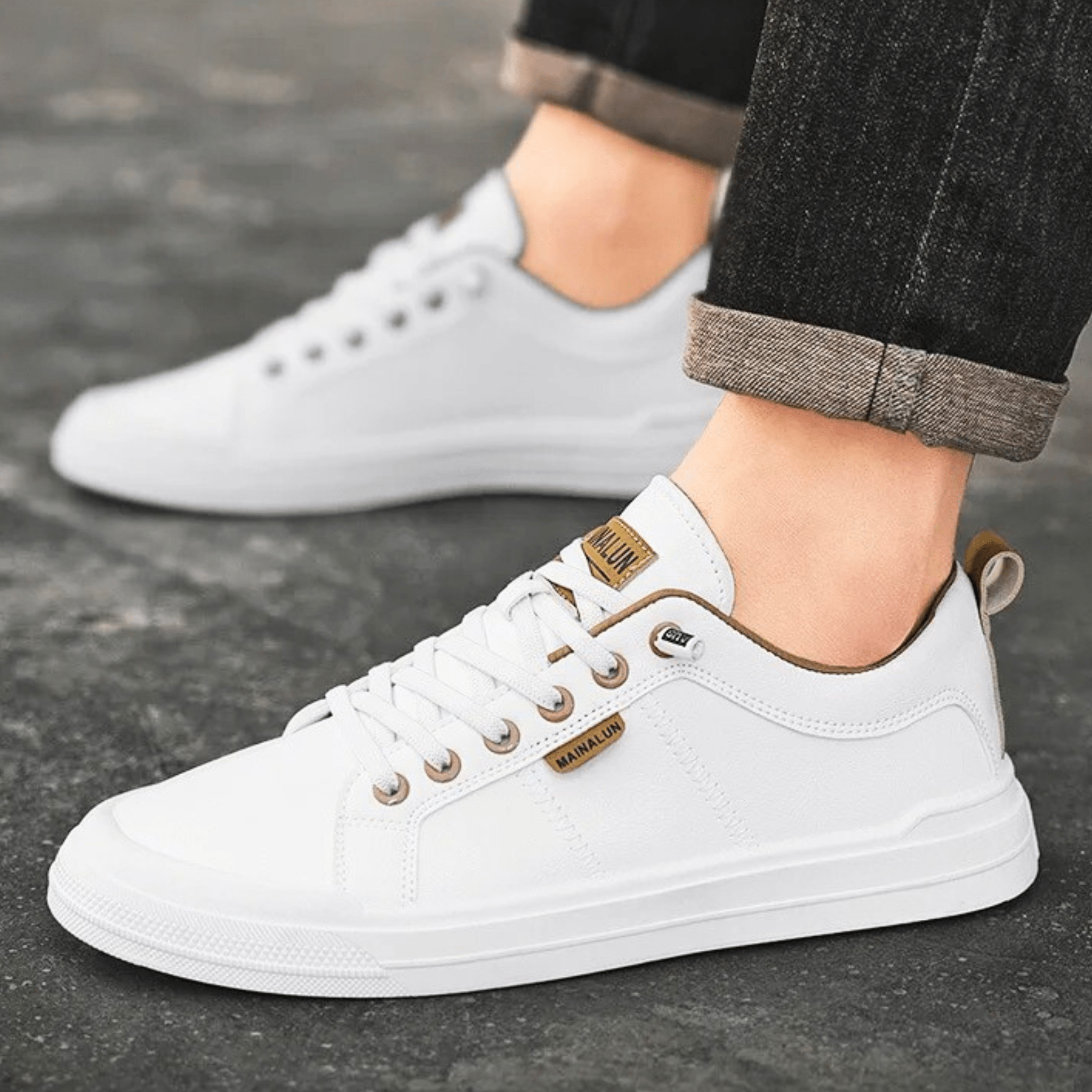 HARRINGTON LEATHER TRAINERS