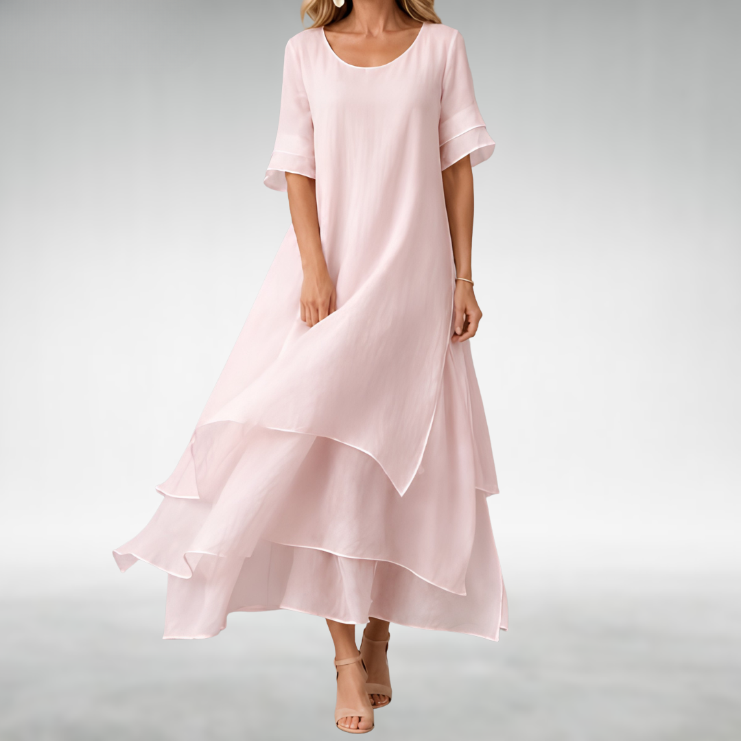 Natasha™ | Soepelvallende maxi-jurk