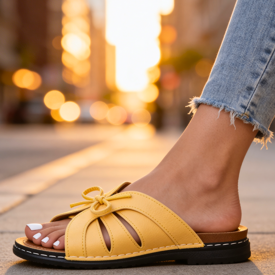 Odette Cushioned Bow Sandals