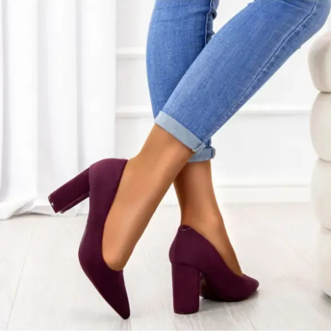 Marie Burgundy Pumps