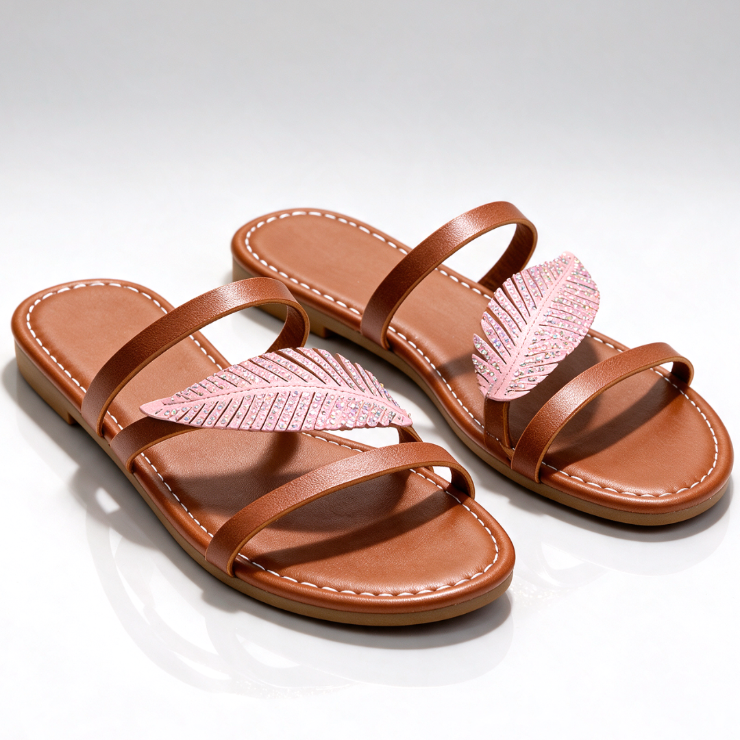 Aveline | Kristallen pluim sandalen