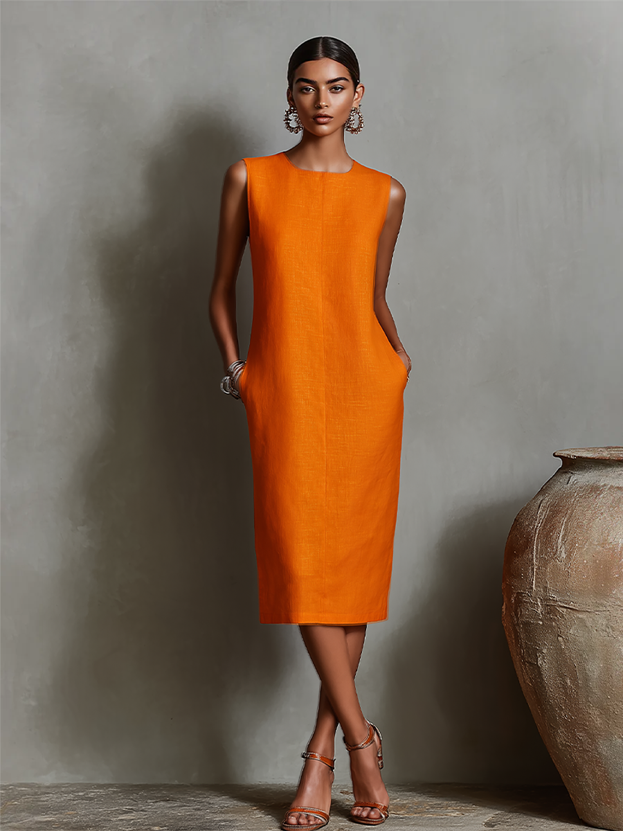 Maureen™ | Midi-jurk met zakken