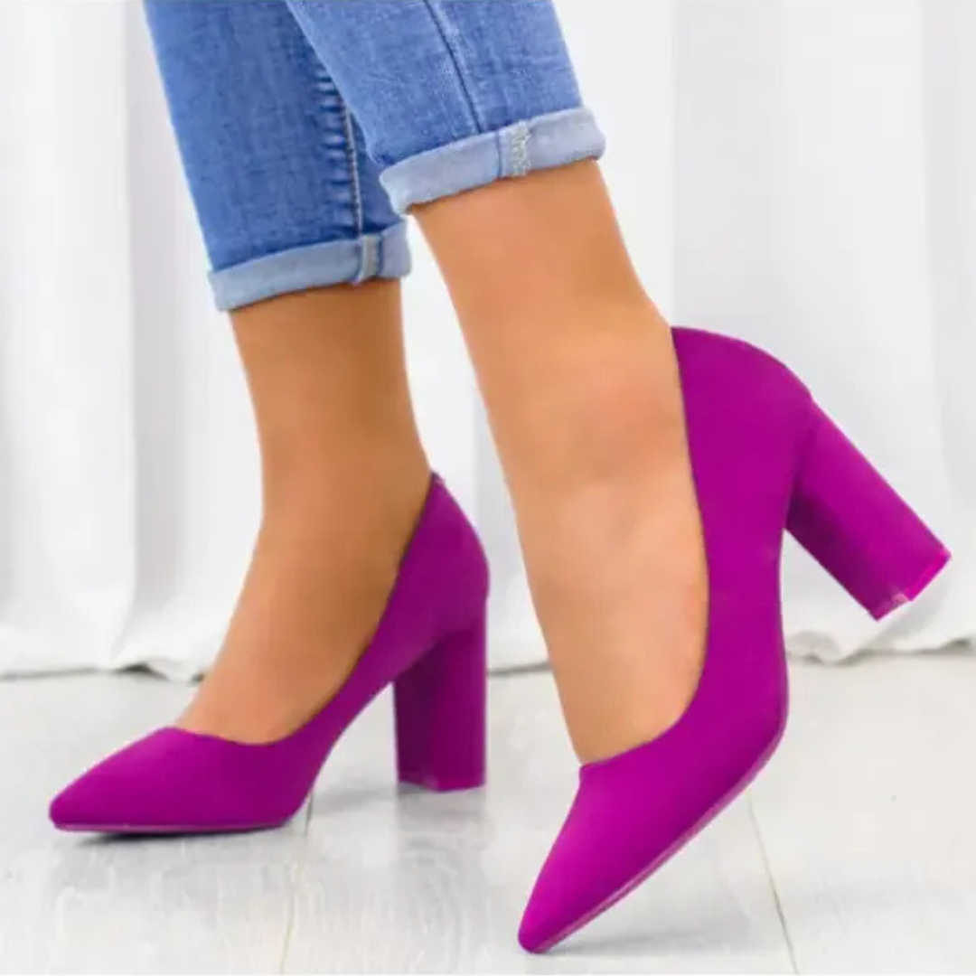 Marie Burgundy Pumps
