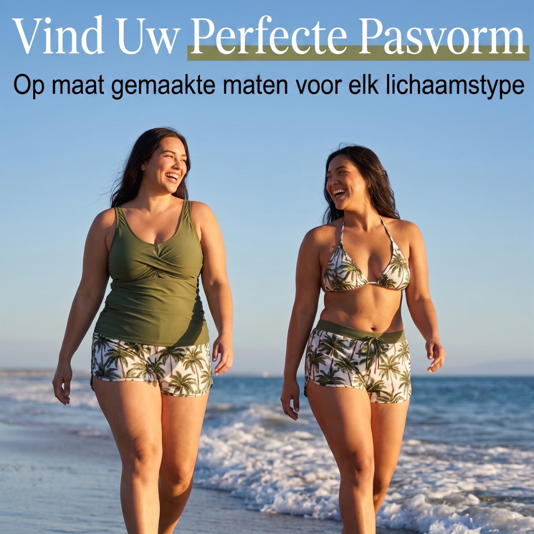 Vanessa - Omslag en crisscross mouwloze bikinitop + broek met trekkoord