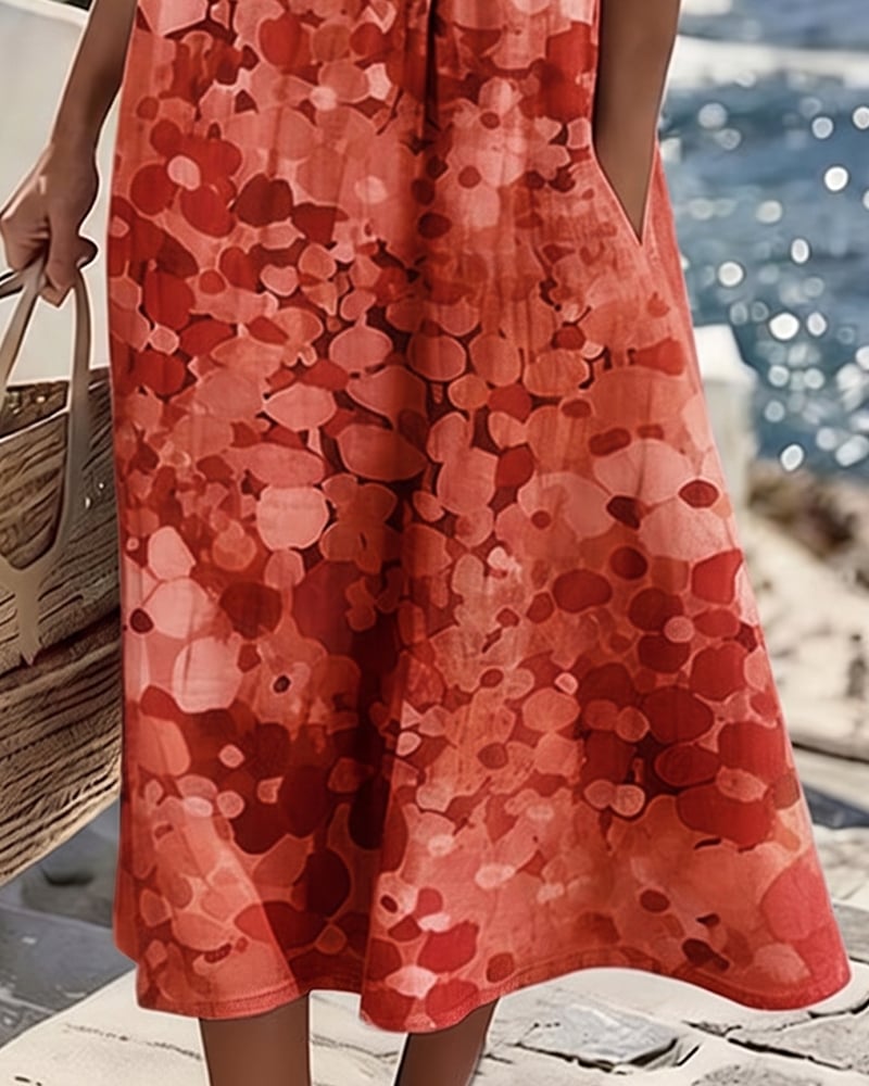 Jurk met print, losvallend model