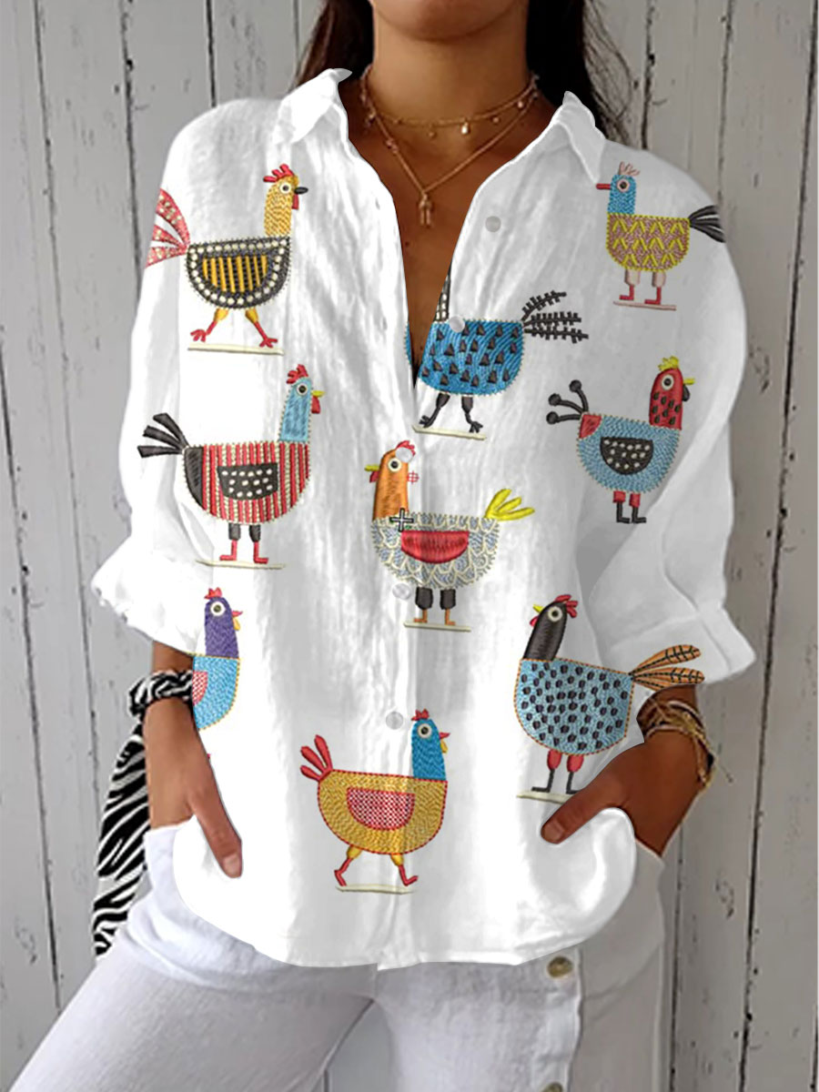 Lilia™ Playful Chicken Blouse