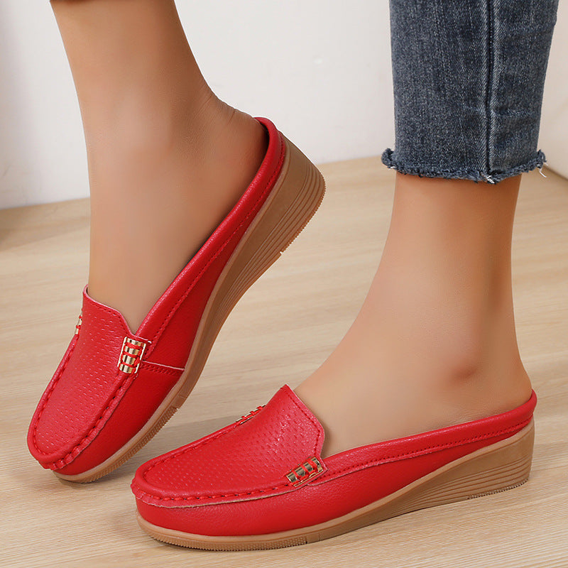 Alisha - Slip-on, lightweight, leather, everyday, orthopedic moccasins