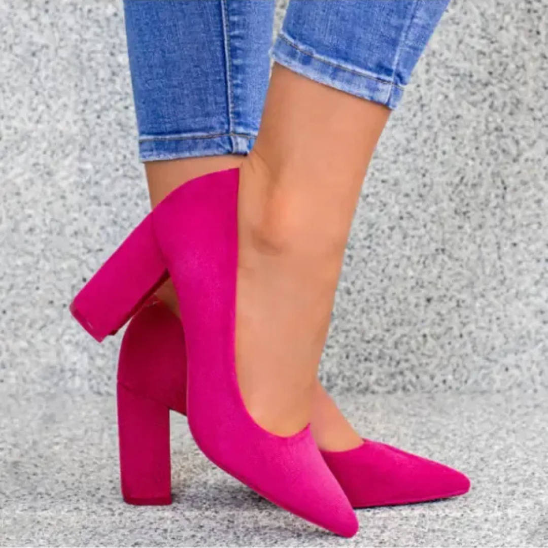 Marie Burgundy Pumps