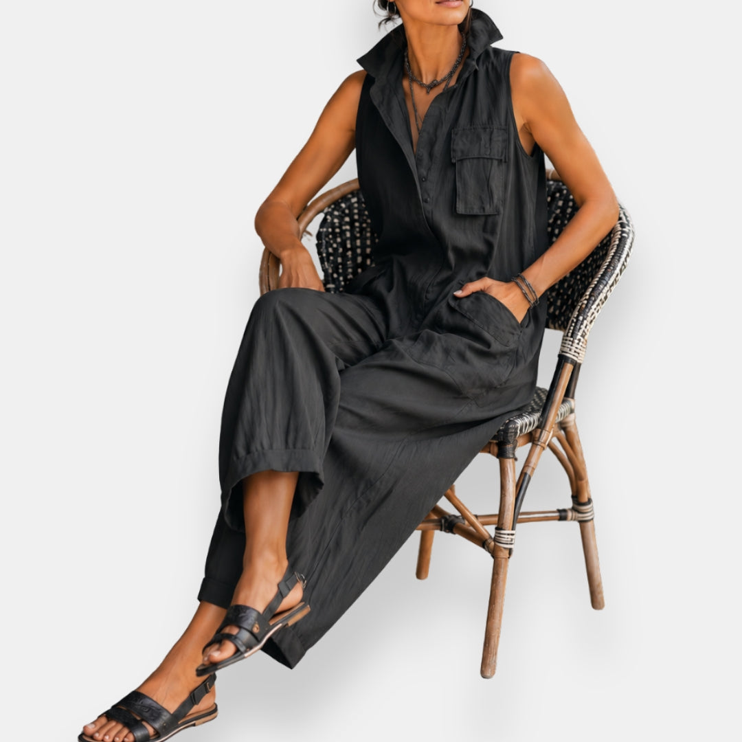 Geraldine | Oversized mouwloze jumpsuit