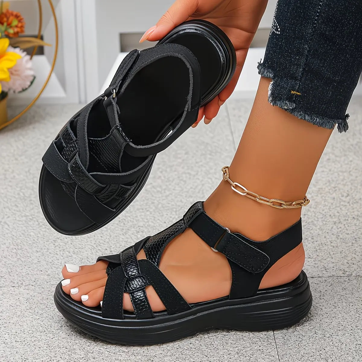 Velimie™ | Open teensandalen met plateauzool voor dames