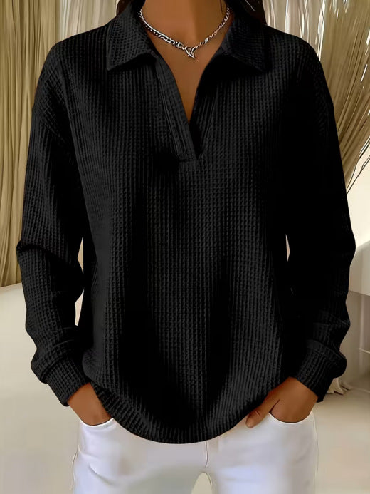 Lumi™ | Casual dames-sweatshirt met wafelpatroon voor de herfst en winter