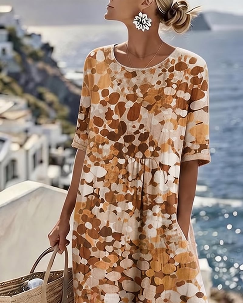 Jurk met print, losvallend model