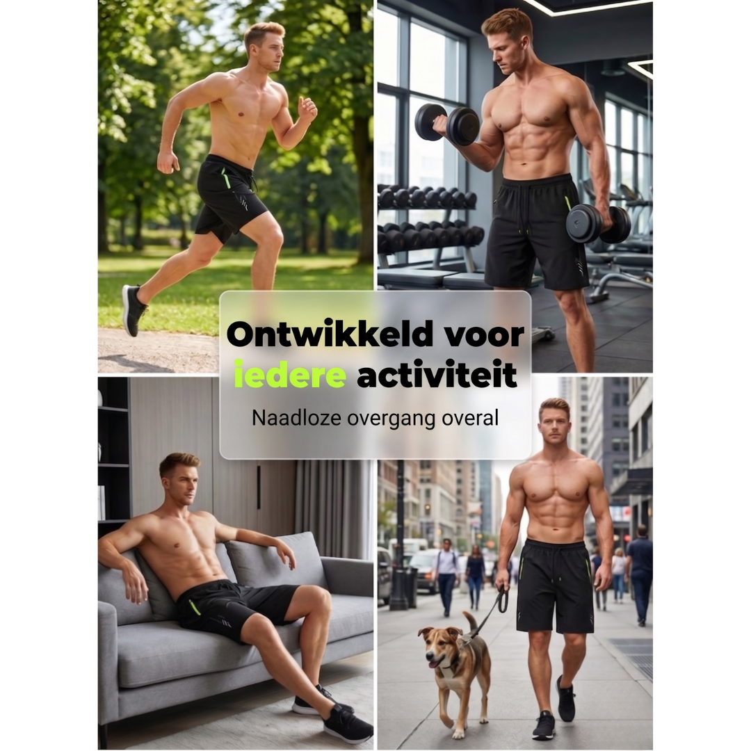 Bram | Sneldrogende sportshorts voor heren