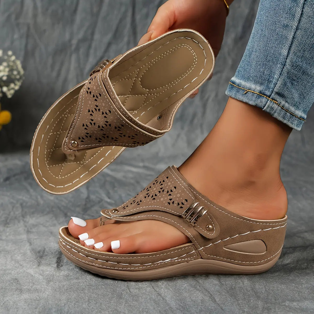 Élodie - Women's Wedge-Toe Sandals