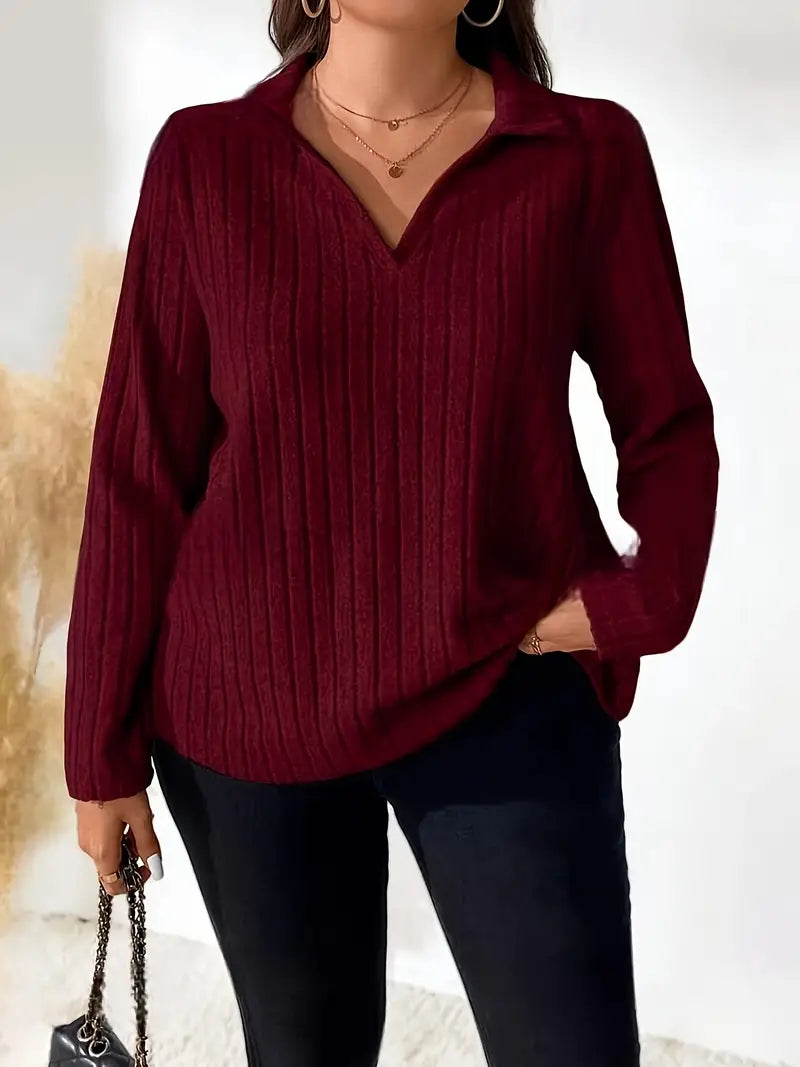 Sweater met Lange Mouwen en Klepdetail