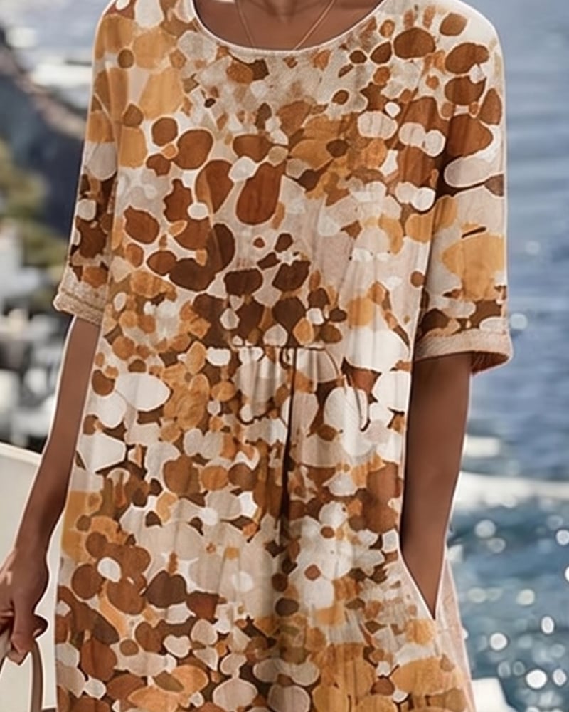 Jurk met print, losvallend model