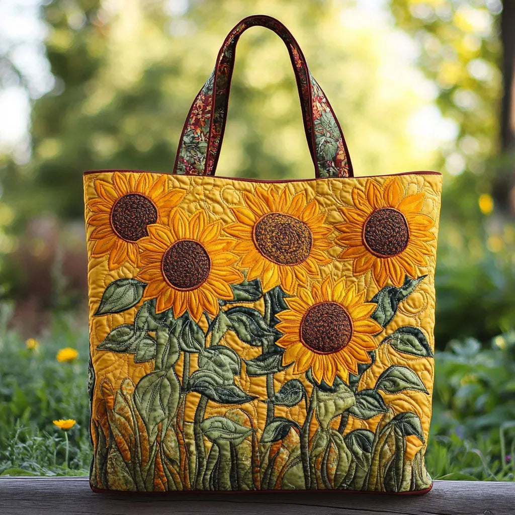 Classic bag with a sunflower print