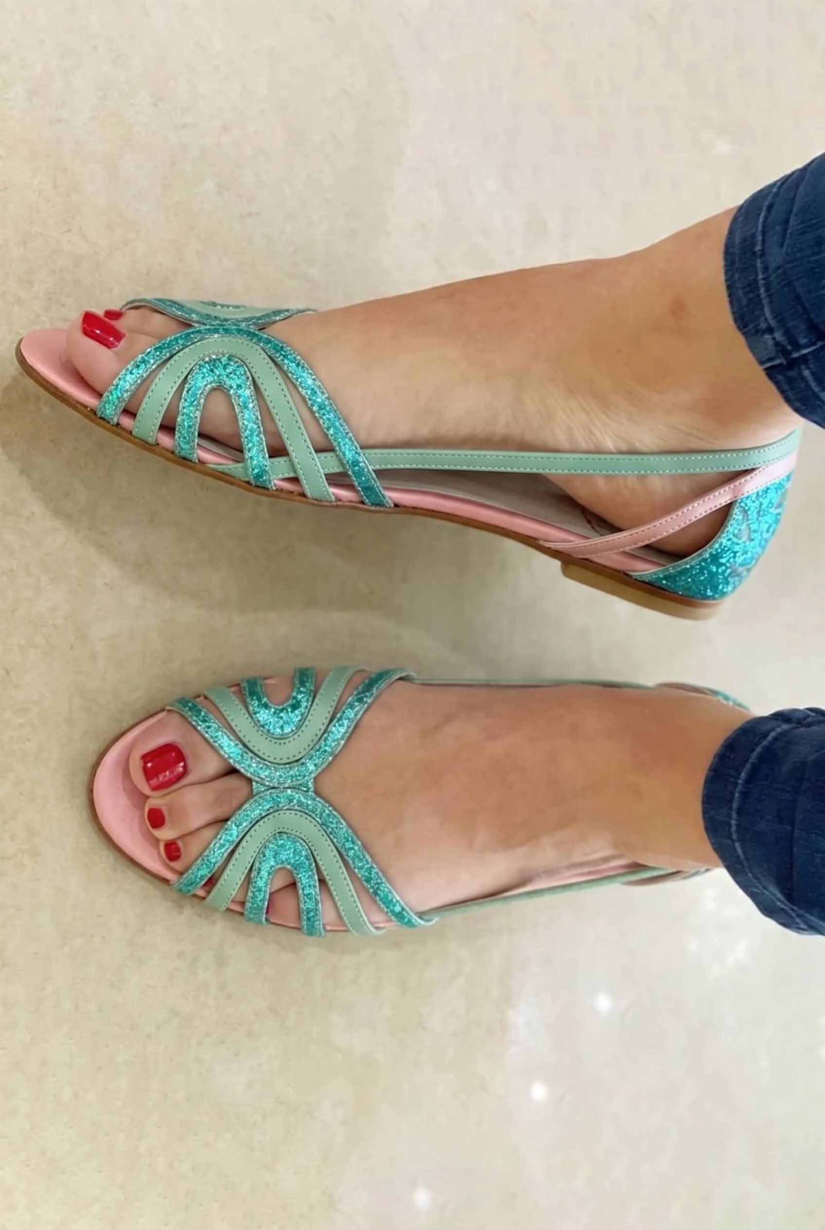 Éléonore | Gouden sandalen 'Zomerlicht'