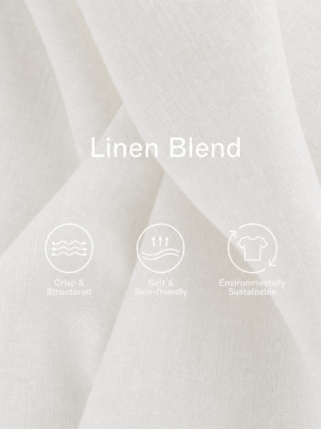 Duna™ | Linnenmix set, overhemd met opstaande kraag, lange mouwen en een korte broek