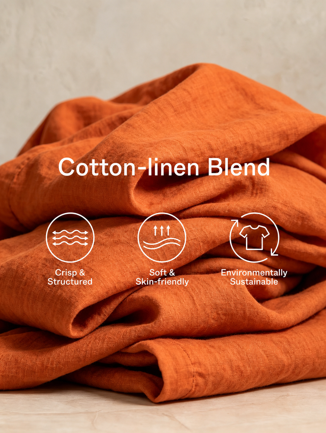 Liora™ | Minimalistische jumpsuit van katoen en linnen met riem