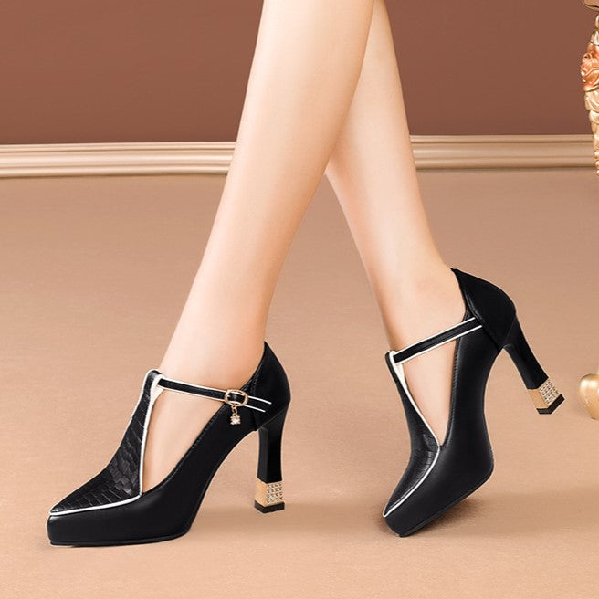 Aurora – Jeweled T-Bar Pumps