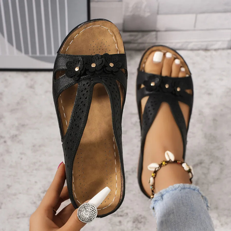 Sylvia™ | Orthopedische sandalen, met wigvormige hak, dikke zool en holle klinknagels
