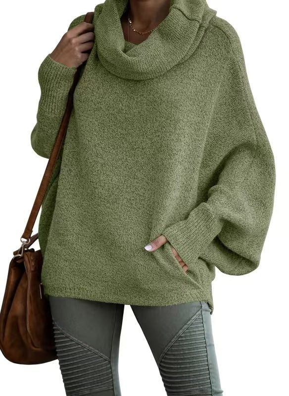 Dames pullover trui met hoge kraag