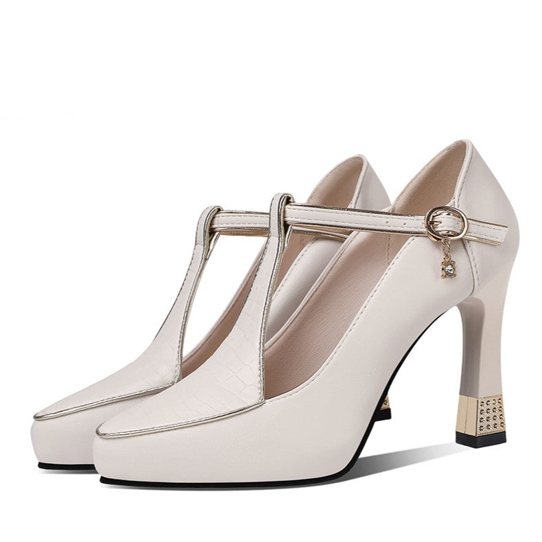 Aurora – Jeweled T-Bar Pumps