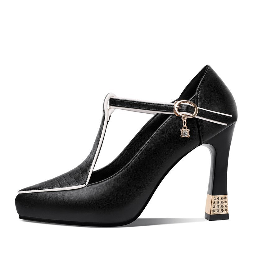 Aurora – Jeweled T-Bar Pumps