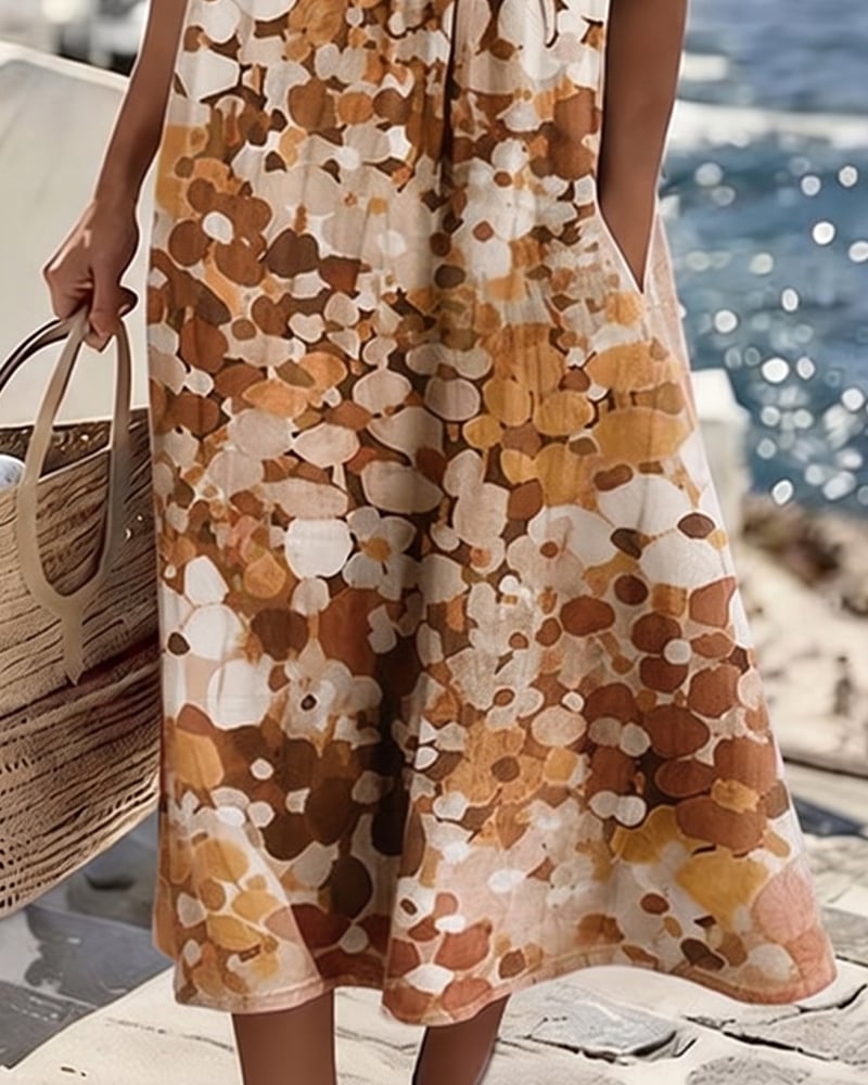 Jurk met print, losvallend model
