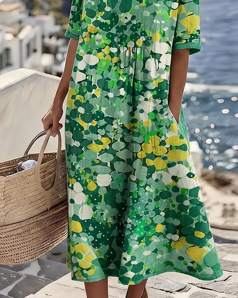 Jurk met print, losvallend model