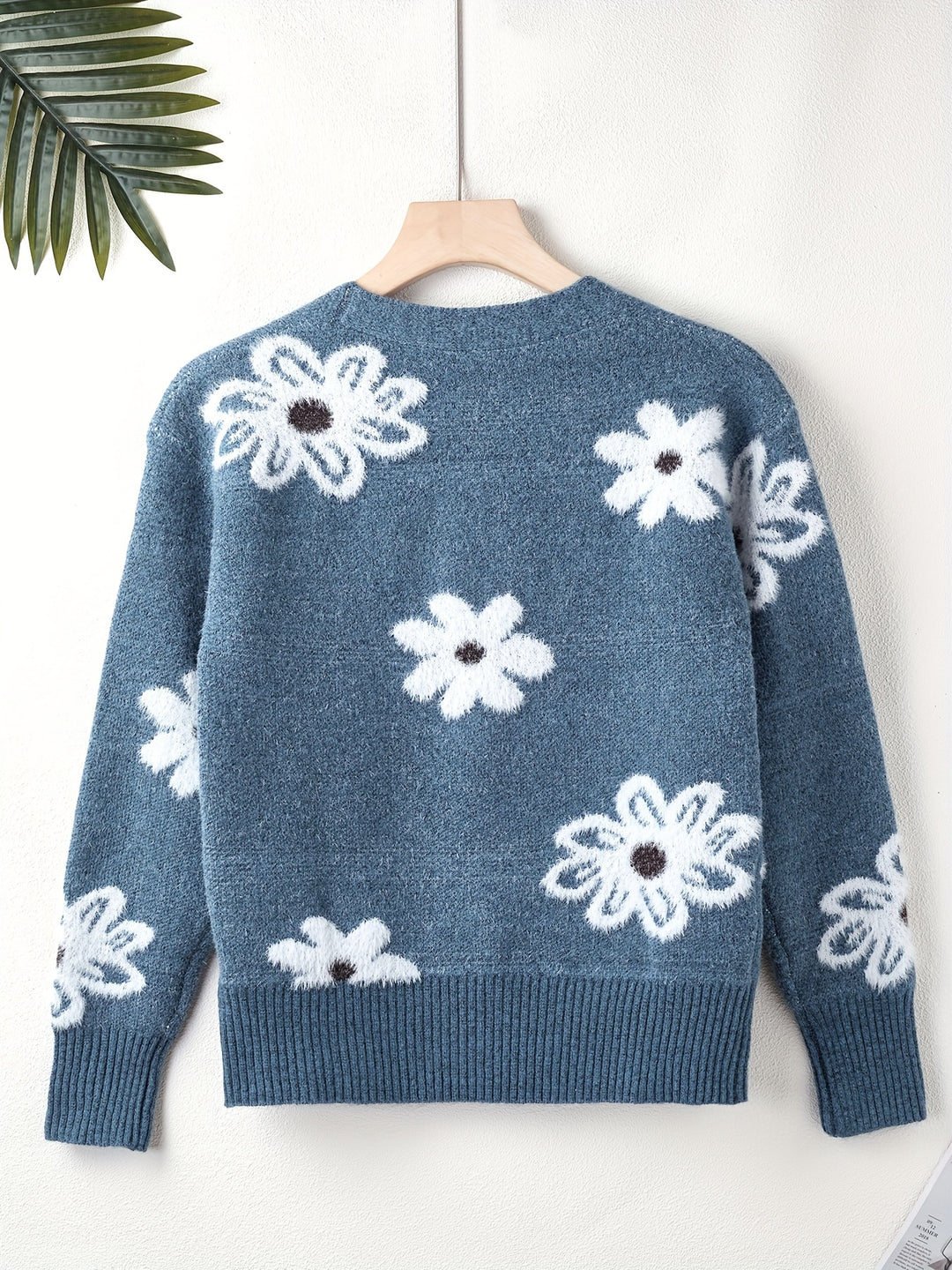 Mia | Gebreid vest met bloemenprint