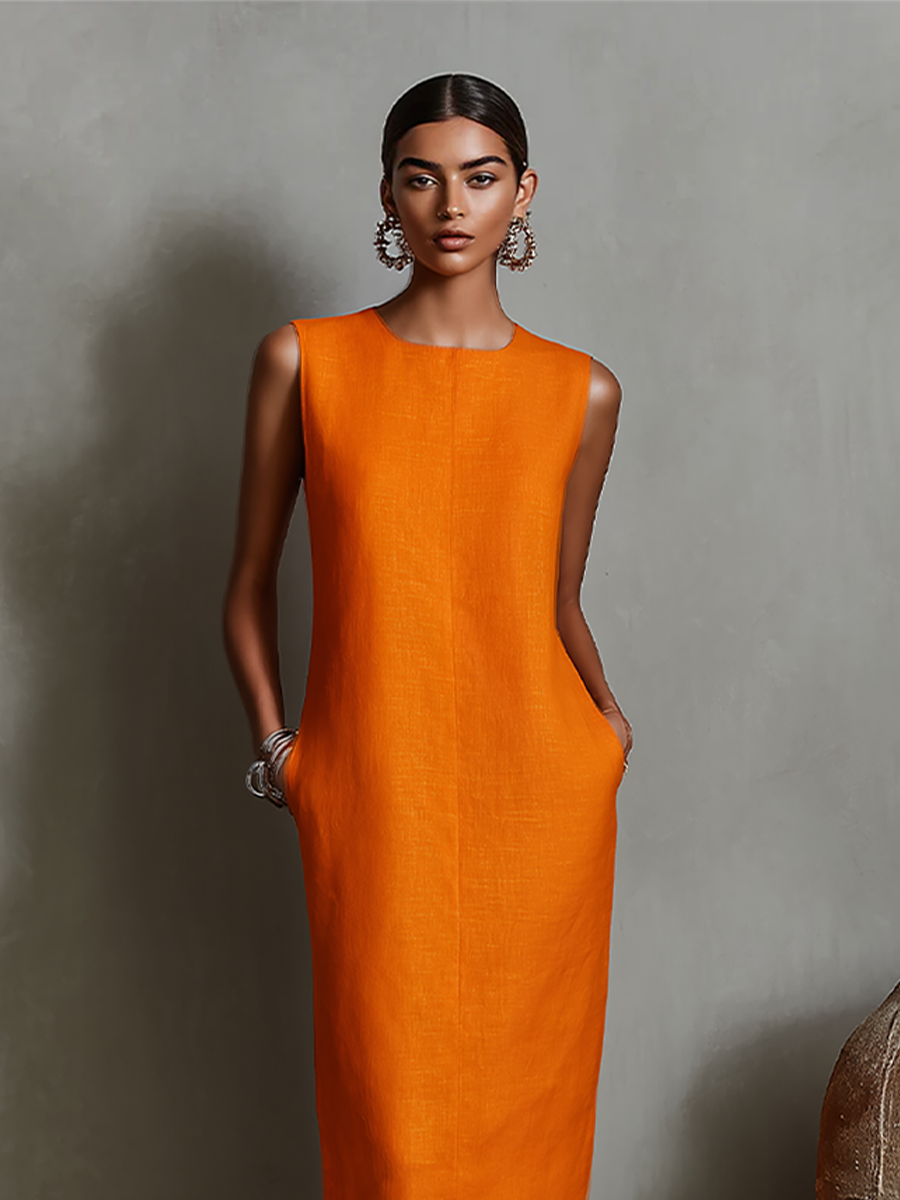 Maureen™ | Midi-jurk met zakken