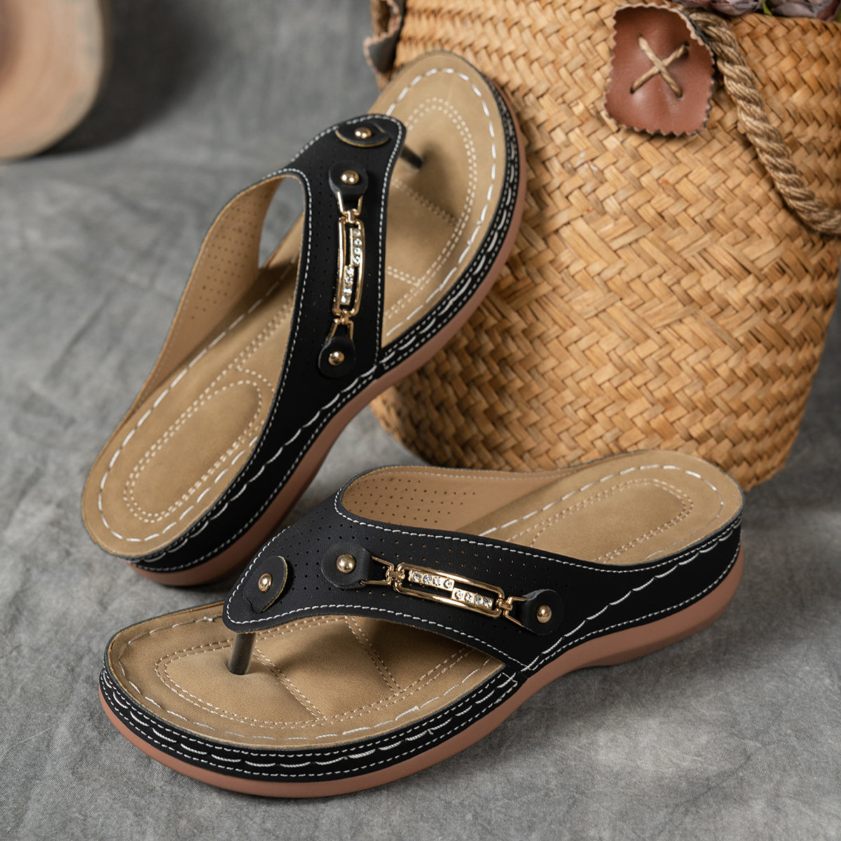 Elina - Wedge sandals - with arch support
