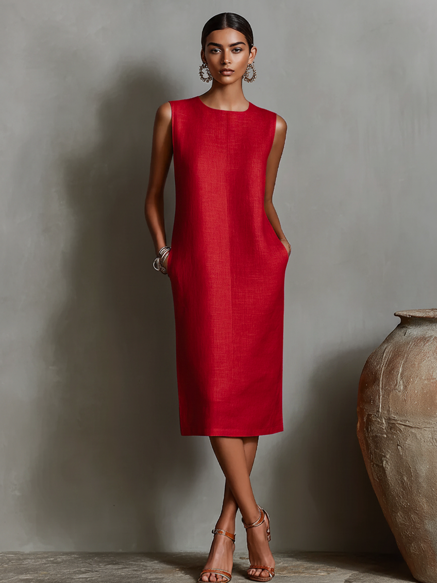 Maureen™ | Midi-jurk met zakken