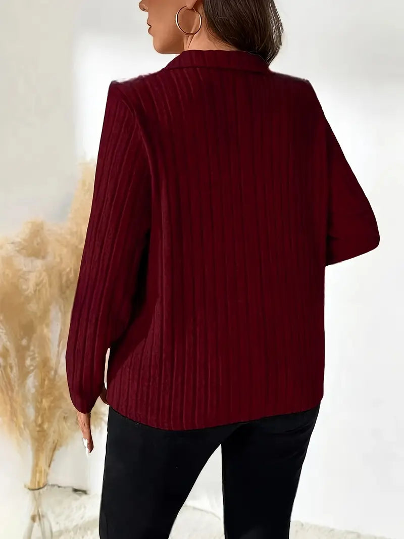 Sweater met Lange Mouwen en Klepdetail