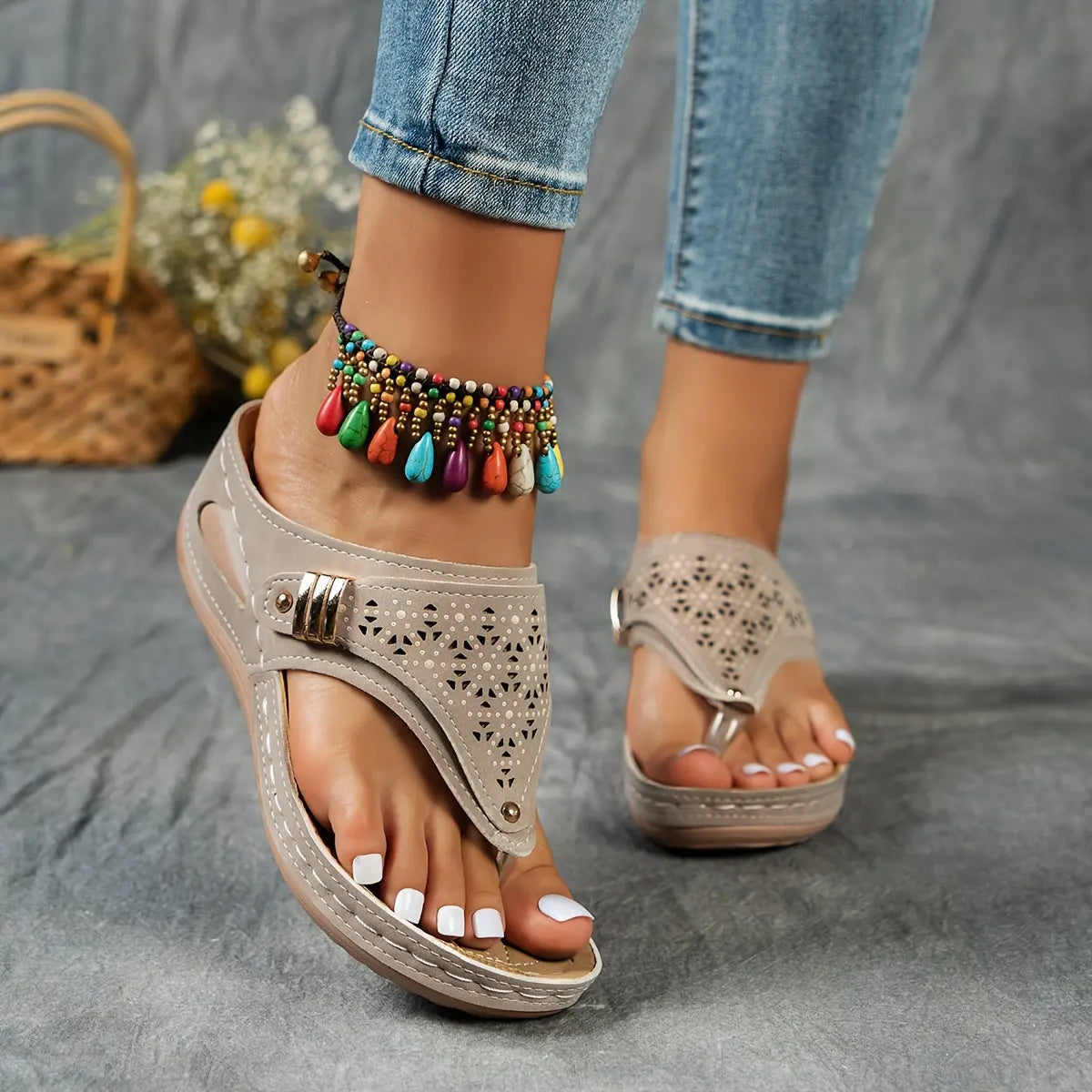 Élodie - Women's Wedge-Toe Sandals