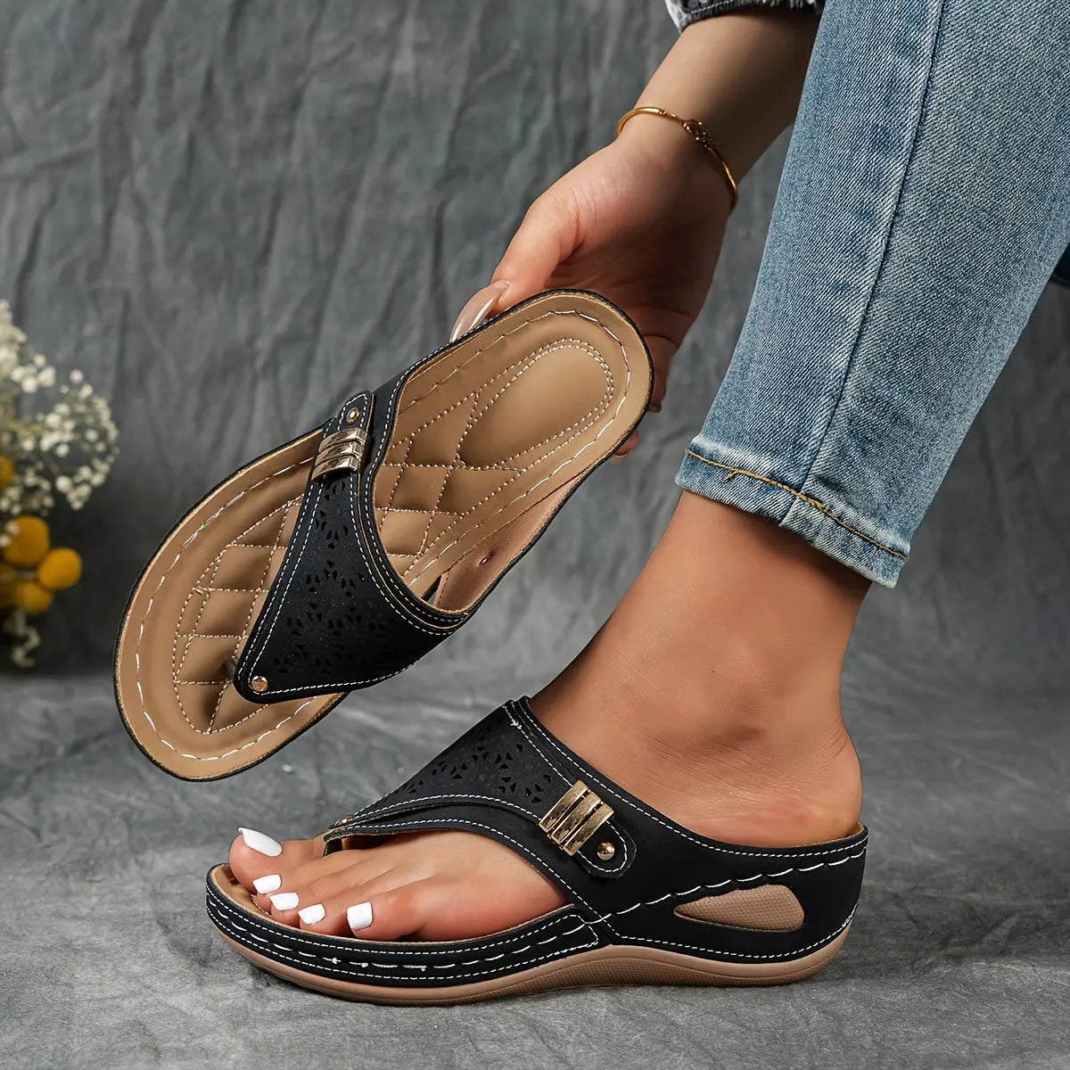 Élodie - Women's Wedge-Toe Sandals