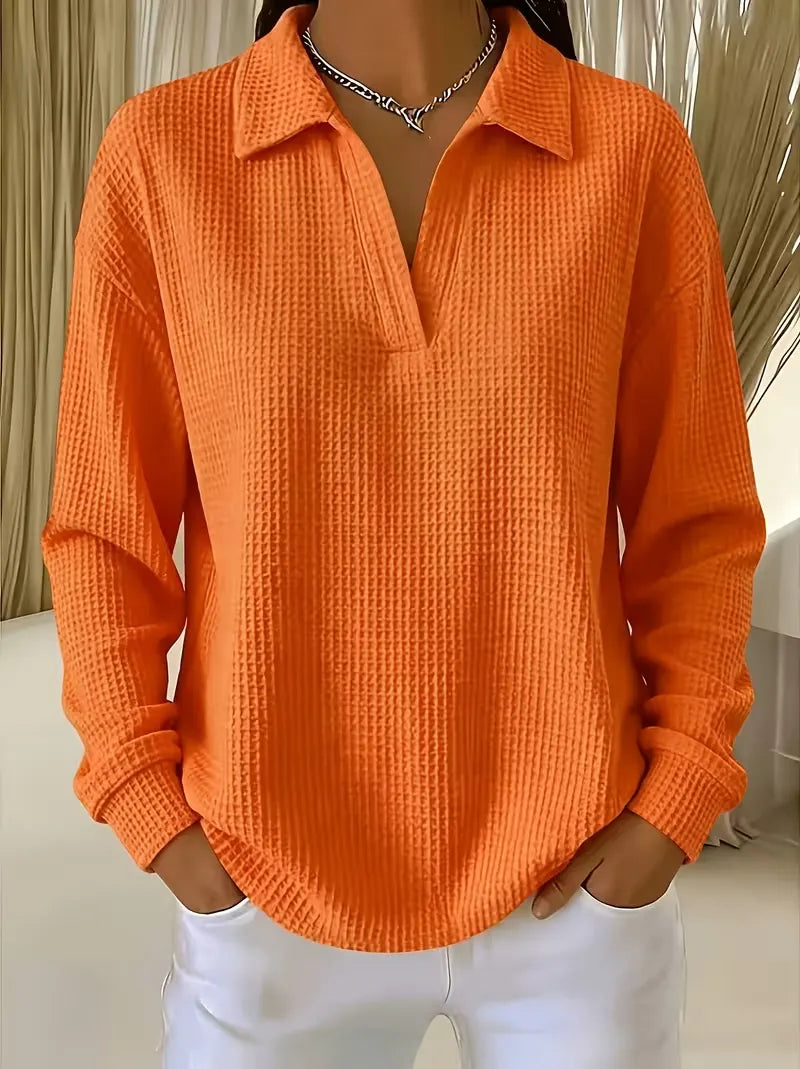 Lumi™ | Casual dames-sweatshirt met wafelpatroon voor de herfst en winter
