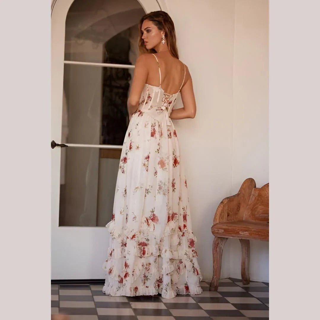 Floréa™ | Midi Jurk met Bloemenprint
