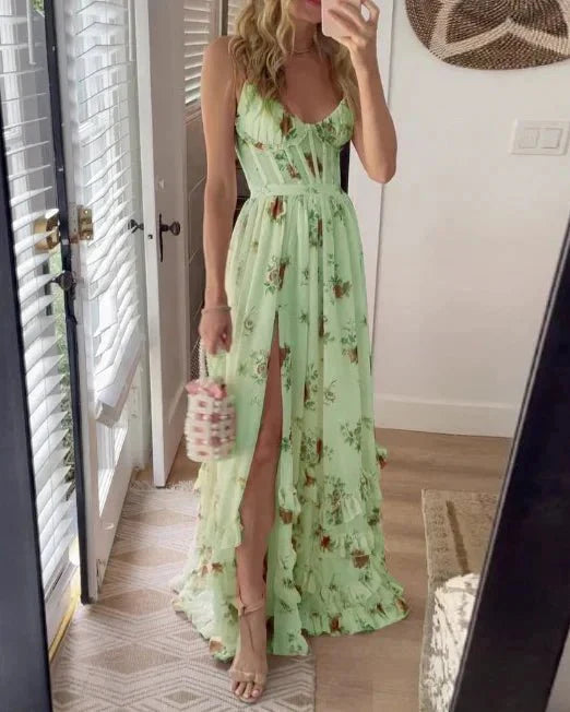 Floréa™ | Midi Jurk met Bloemenprint