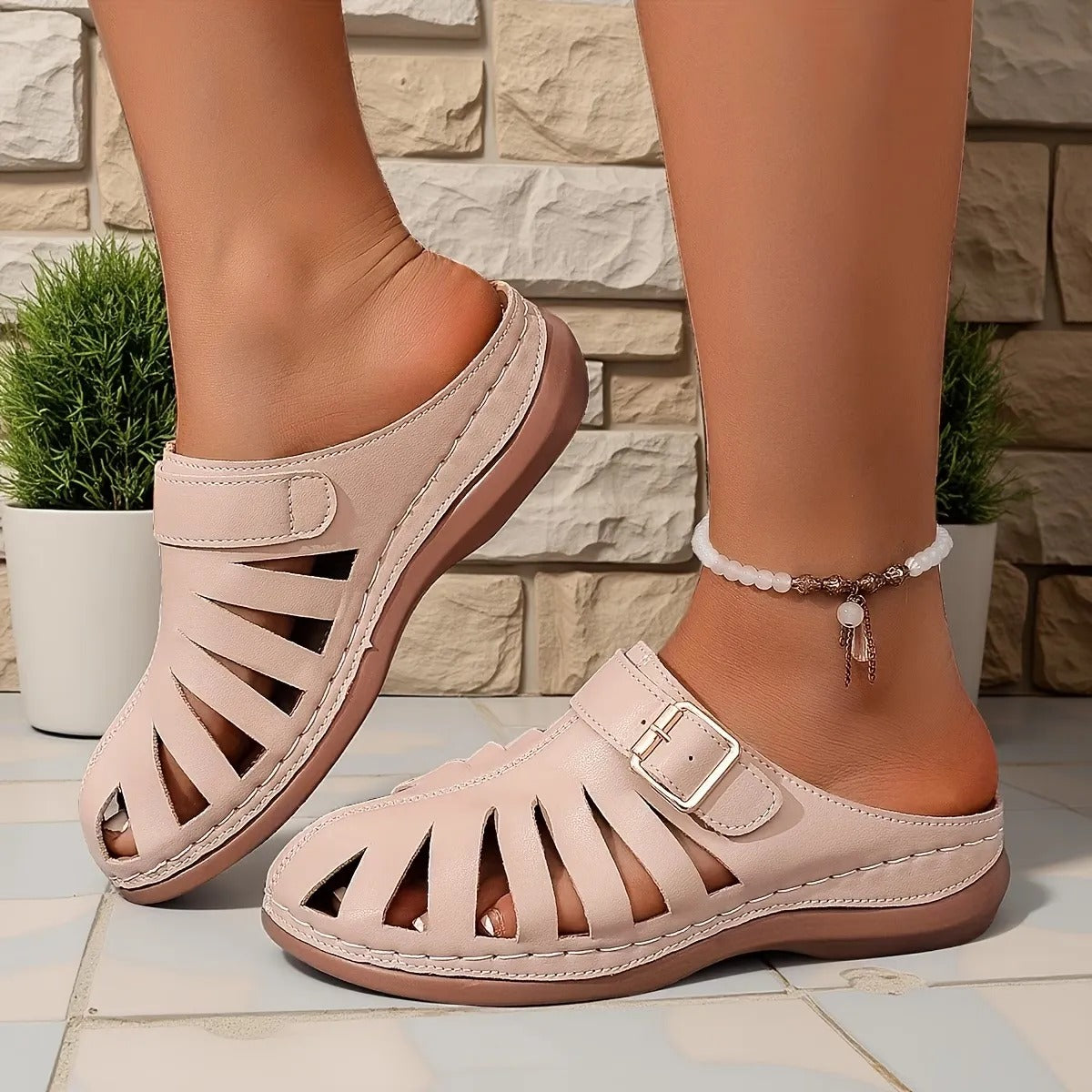 Elisea™ | Stijlvolle en orthopedische sandalen met gesloten teen en holle zool