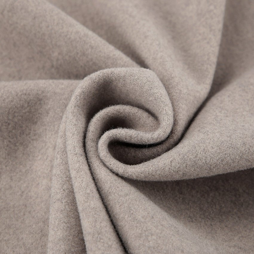 MAURELLE – Vintage Wool Blend V-Neck Coat