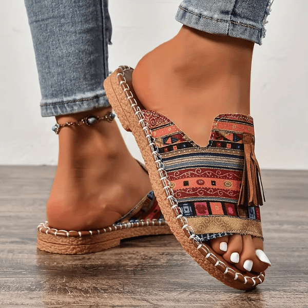 Mireille™ | Sandalen met Boheemse Print