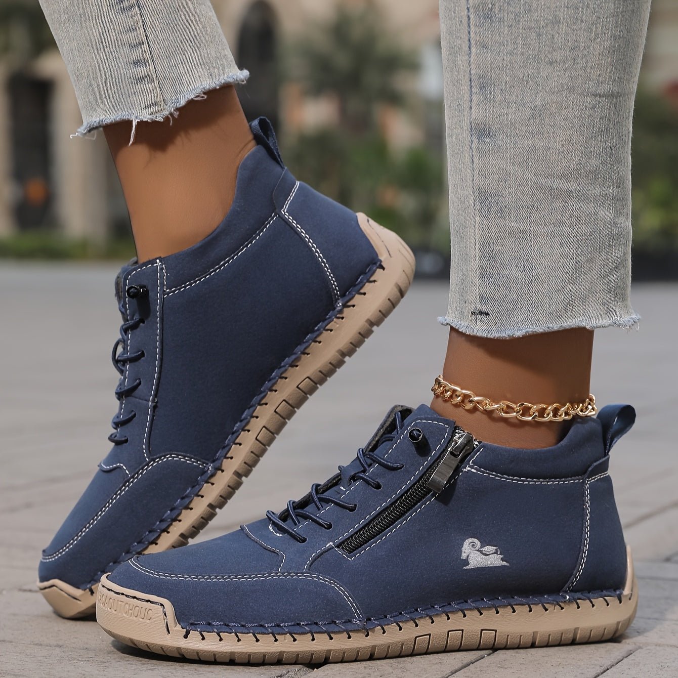 Olivia | Orthopedische Dames Sneakers met Ritssluiting