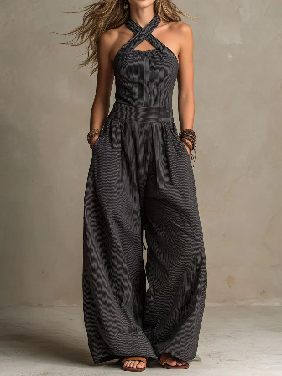 ADRIANA – Elegante jumpsuit met gekruiste halslijn