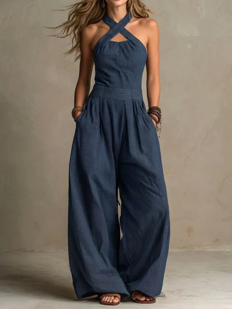 ADRIANA – Elegante jumpsuit met gekruiste halslijn